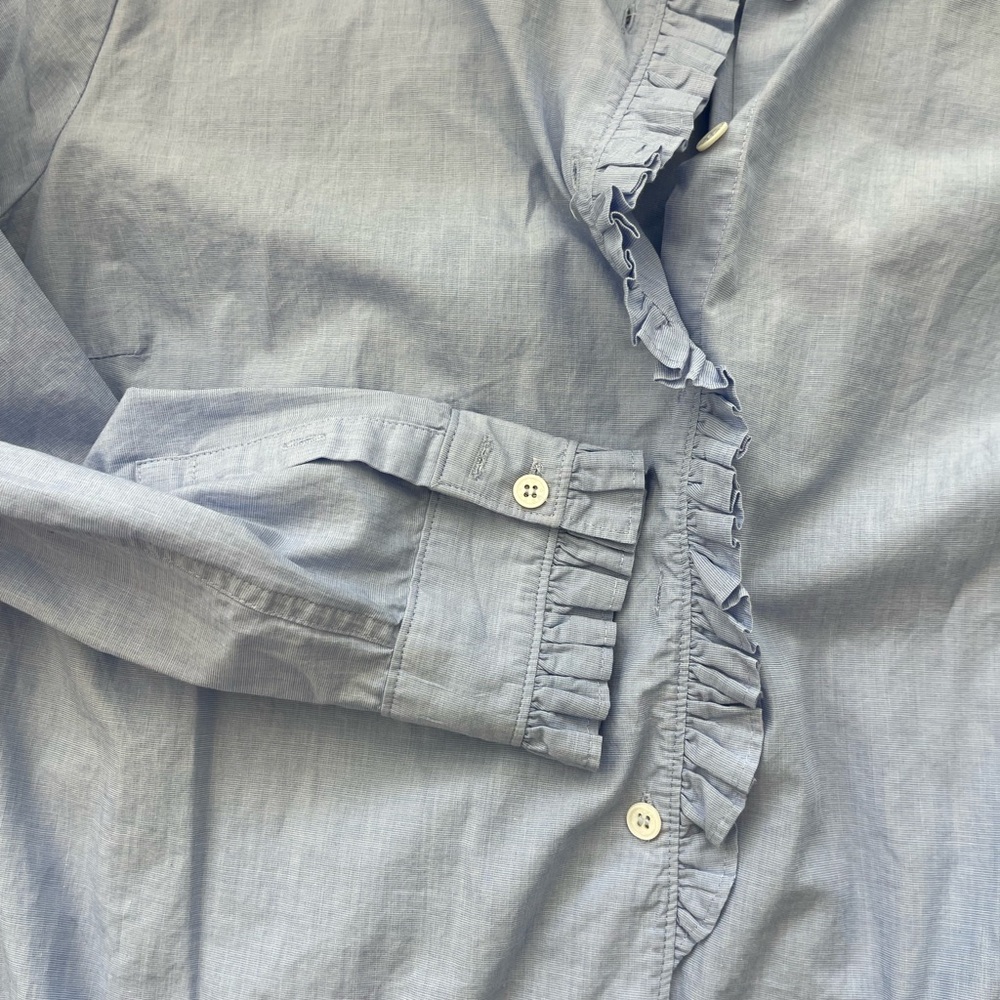 Court & Rowe Ruffle Trim Button-Up Top - Picture 4 of 8